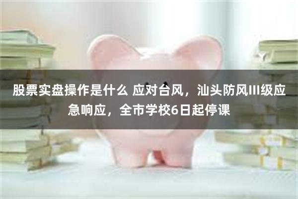 股票实盘操作是什么 应对台风，汕头防风III级应急响应，全市学校6日起停课