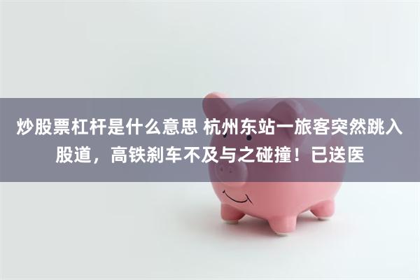炒股票杠杆是什么意思 杭州东站一旅客突然跳入股道，高铁刹车不及与之碰撞！已送医