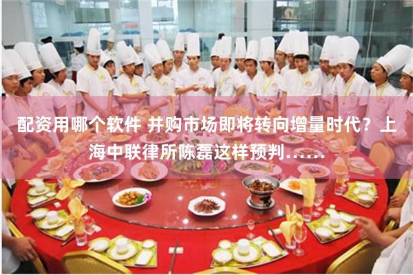 配资用哪个软件 并购市场即将转向增量时代？上海中联律所陈磊这样预判……