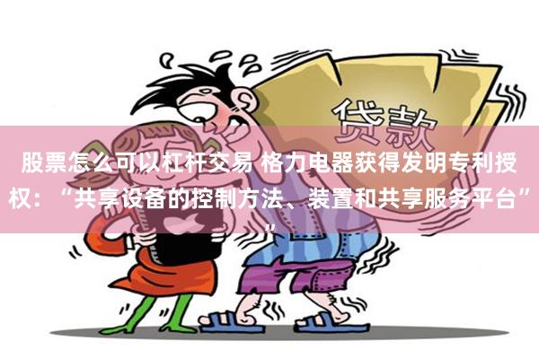 股票怎么可以杠杆交易 格力电器获得发明专利授权：“共享设备的控制方法、装置和共享服务平台”