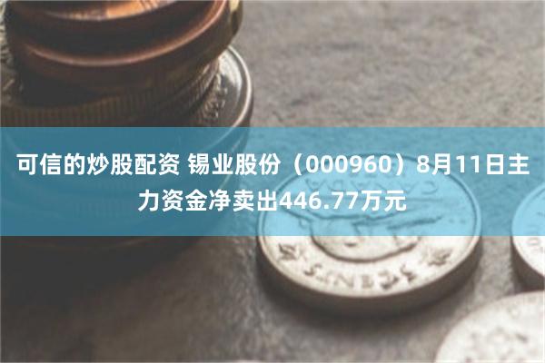 可信的炒股配资 锡业股份（000960）8月11日主力资金净卖出446.77万元