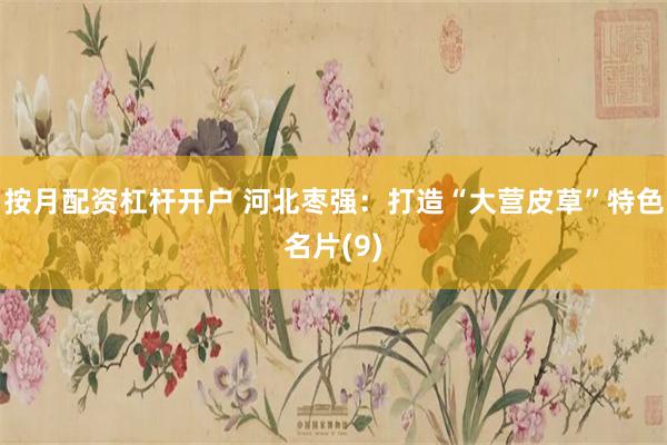 按月配资杠杆开户 河北枣强：打造“大营皮草”特色名片(9)