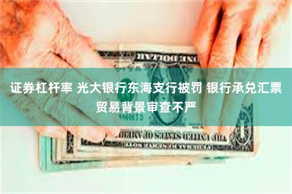 证券杠杆率 光大银行东海支行被罚 银行承兑汇票贸易背景审查不严