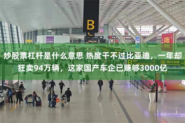 炒股票杠杆是什么意思 热度干不过比亚迪，一年却狂卖94万辆，这家国产车企已赚够3000亿