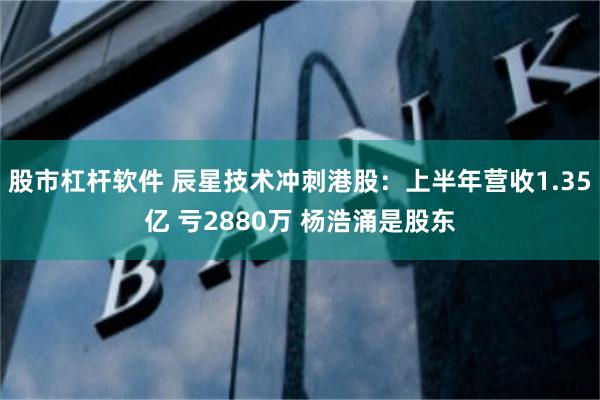 股市杠杆软件 辰星技术冲刺港股：上半年营收1.35亿 亏2880万 杨浩涌是股东