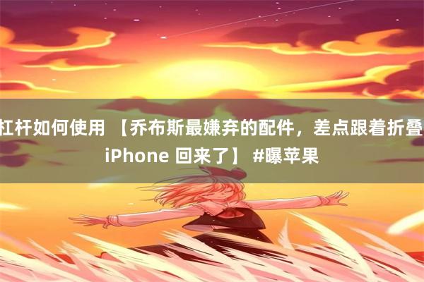 杠杆如何使用 【乔布斯最嫌弃的配件,差点跟着折叠 iPhone 回来了】 #曝苹果