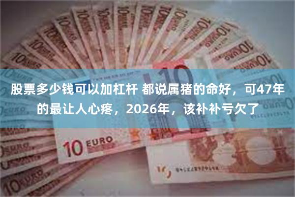 股票多少钱可以加杠杆 都说属猪的命好，可47年的最让人心疼，2026年，该补补亏欠了
