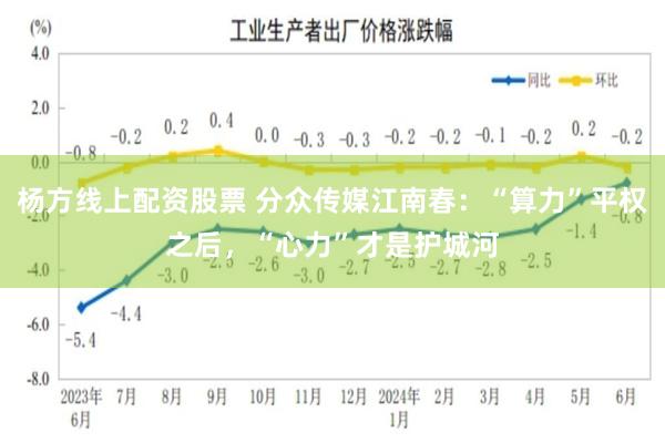 杨方线上配资股票 分众传媒江南春：“算力”平权之后，“心力”才是护城河